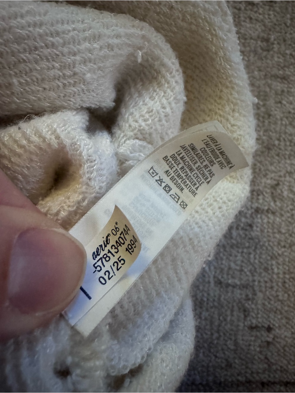 OFFLINE By Aerie Keep It 100 Terry Full Zip Hoodie, Heathered Frost - Picture 13 of 14